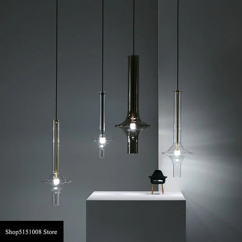 lampes suspendues post-modernes nordiques en verre de luxe