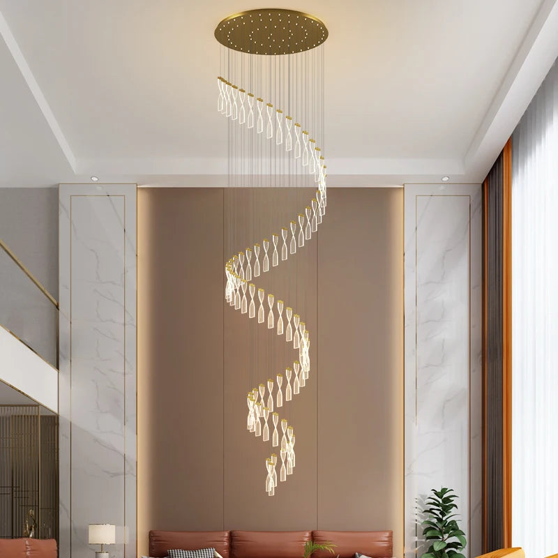 lustre moderne acrylique irrégulier led réglable nordique art - vue 2 sur 9