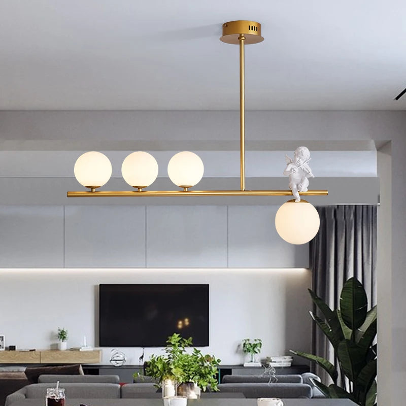 lustre moderne en verre design pour décoration intérieure - vue 5 sur 10