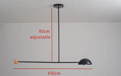 Minimalist retro designer chandelier for contemporary interiors - vue 10 sur 12