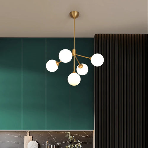 lustre design nordique décoratif avec éclairage led spoutnik