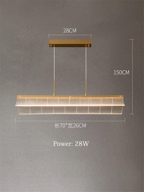 suspension moderne en cuivre pour éclairage intérieur