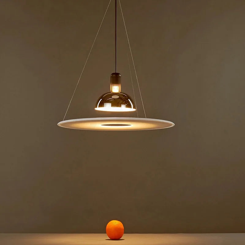 lustre d'art design italien rond moderne soucoupe volante - vue 5 sur 8