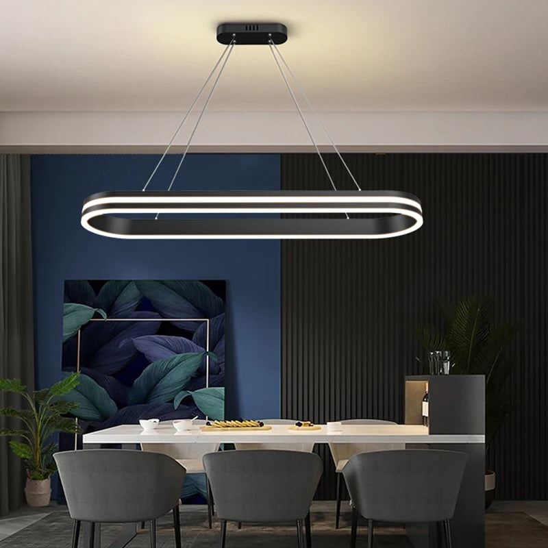 suspension led pour éclairage intérieur moderne et élégant - vue 6 sur 8