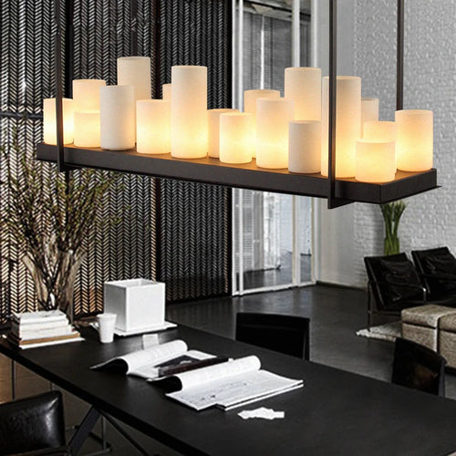 Nordique luxe salle à manger lustre intérieur salon table à manger lampes en verre simple cuisine île LED lustre éclairage - vue 5 sur 20