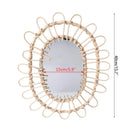 miroir mural suspendu en rotin pour un maquillage pratique