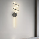 applique murale scandinave simple en spirale en aluminium et métal led