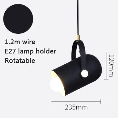 Nordic minimalist pendant light with adjustable angle - vue 10 sur 12