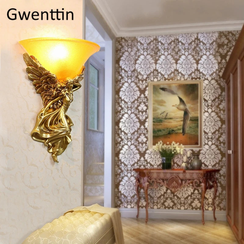 applique murale moderne déesse ange art déco design élégant pour intérieur - vue 11 sur 10
