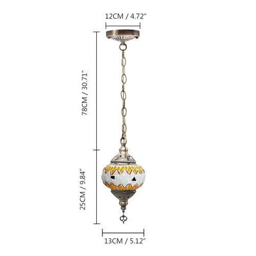 suspension turque en verre mosaïque artisanale décoration méditerranéenne - vue 18 sur 27