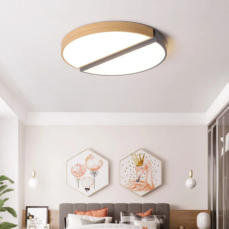 Modern minimalist round ceiling light nordic style mounted - vue 4 sur 10