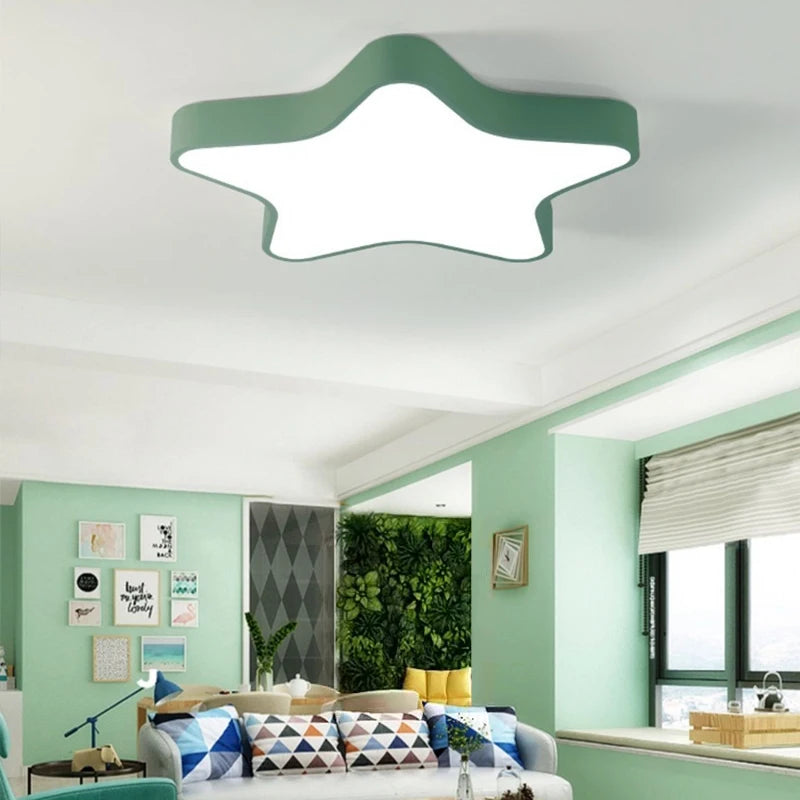 plafonnier led forme étoile moderne décoratif - vue 3 sur 11