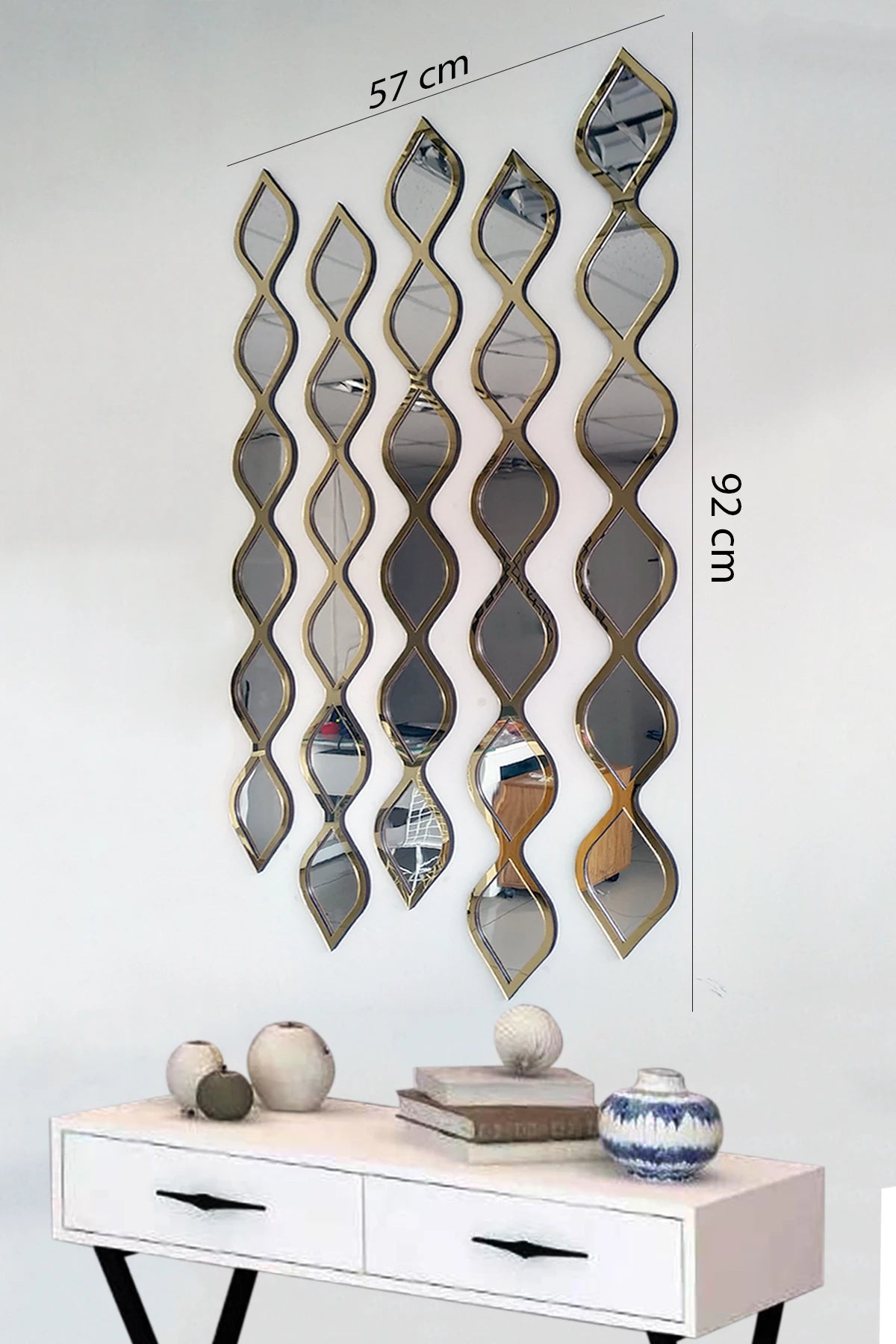 décoration murale en bois design goutte d'eau acrylique - vue 3 sur 7