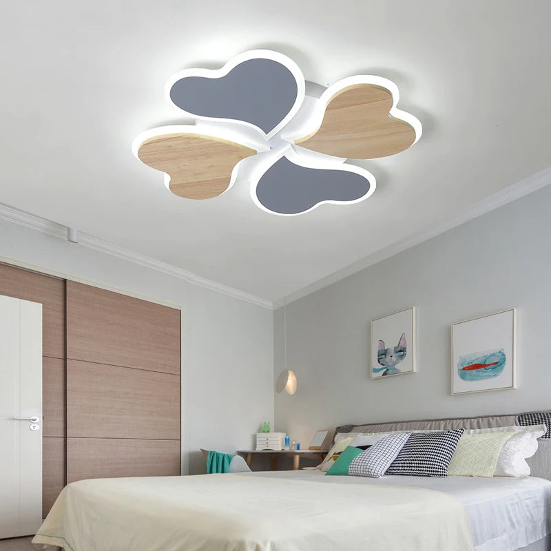 plafonnier led trèfle à quatre feuilles éclairage intérieur monté - vue 5 sur 7