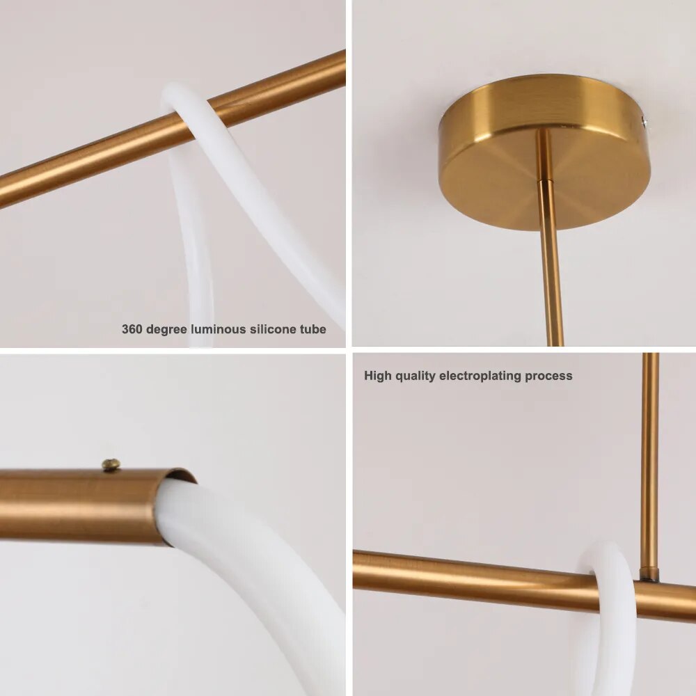 lampes lumière led suspension moderne - vue 7 sur 12