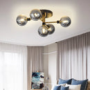lustre moderne en verre fumé pour intérieur de maison