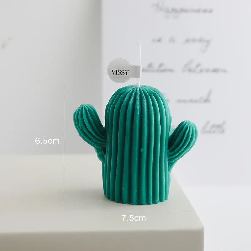 bougies parfumées cactus faites à la main décoratives pour la maison - vue 6 sur 10