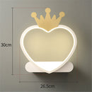 étagère métallique coeur nordique avec lampe led murale pour enfants
