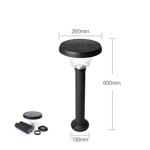 Lampe de pelouse solaire extérieure LED lampe de stigmatisation rougeoyante sans électricité couloir de jardin moderne terrasse ronde lumières de pelouse imperméables - vue 16 sur 18