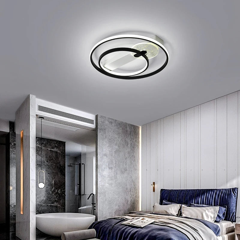 plafonnier design led rond ultra mince pour intérieur maison - vue 5 sur 9