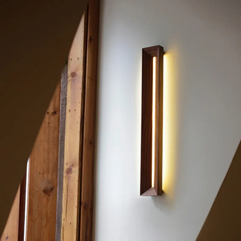 applique murale en bois moderne pour éclairage intérieur - vue 6 sur 7