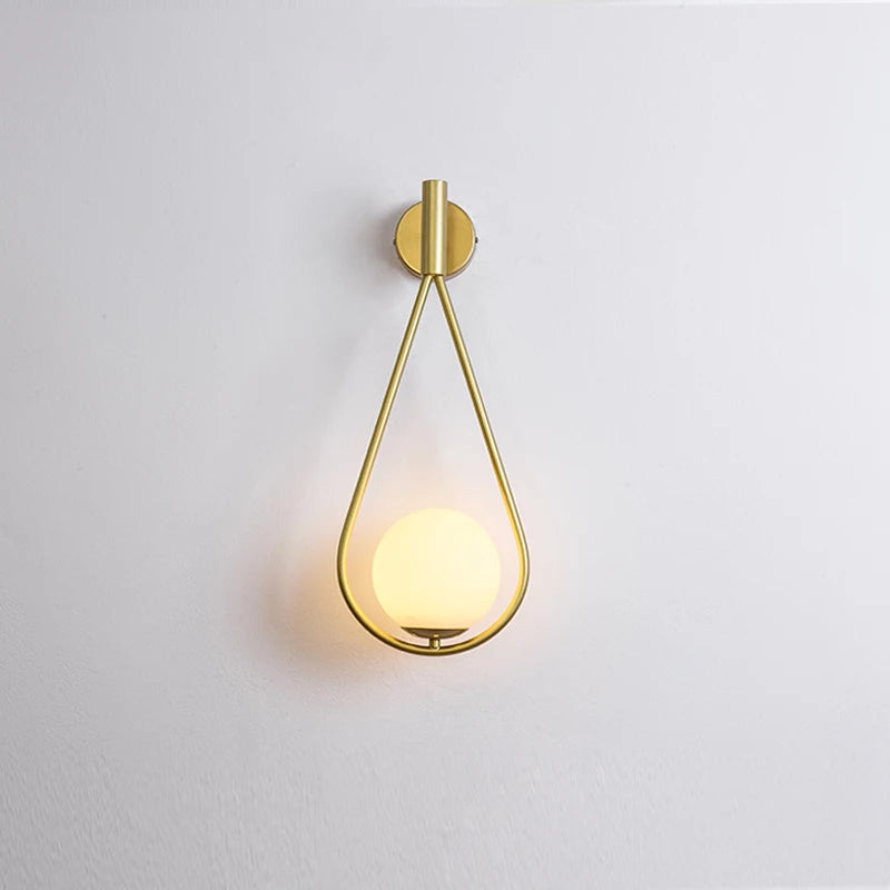 Minimalist nordic glass wall light contemporary creative design - vue 4 sur 10