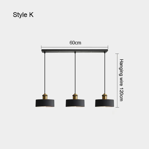 Modern minimalist industrial style chandelier for interior decor - vue 14 sur 25
