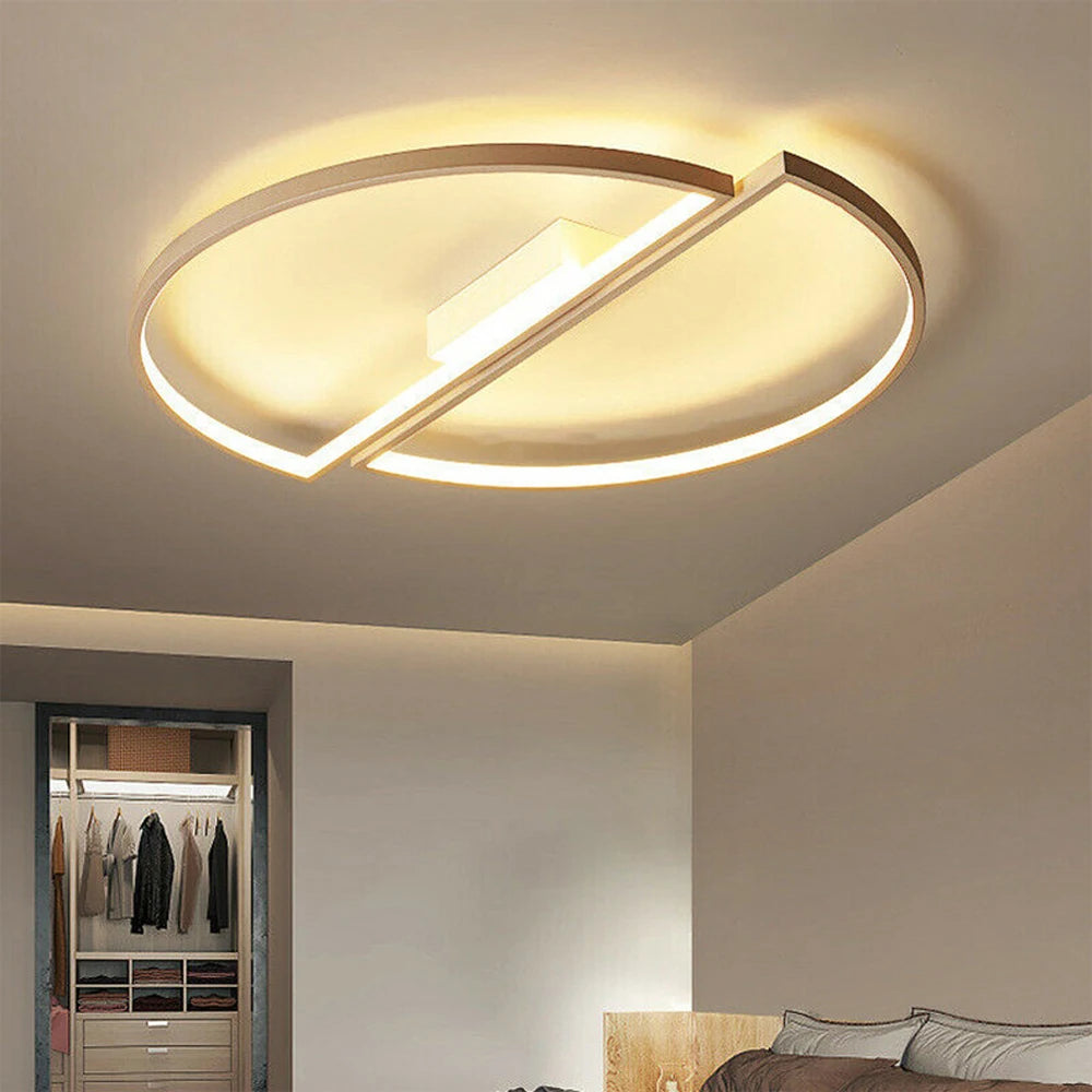plafonnier moderne demi-cercle à leds pour décoration nordique - vue 2 sur 9