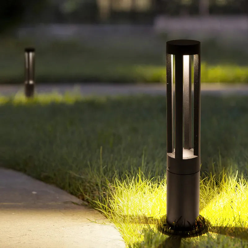 Lampe à gazon extérieure moderne en aluminium porche jardin étanche IP54 extérieur pelouse lumière cour pelouse paysage lumières pelouse lampe - vue 2 sur 9