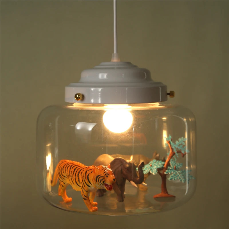 suspension led dessin animé nordique animaux mignons cadeau décoratif