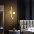 applique murale style nordique en cuivre doré éclairage commercial led tamisée
