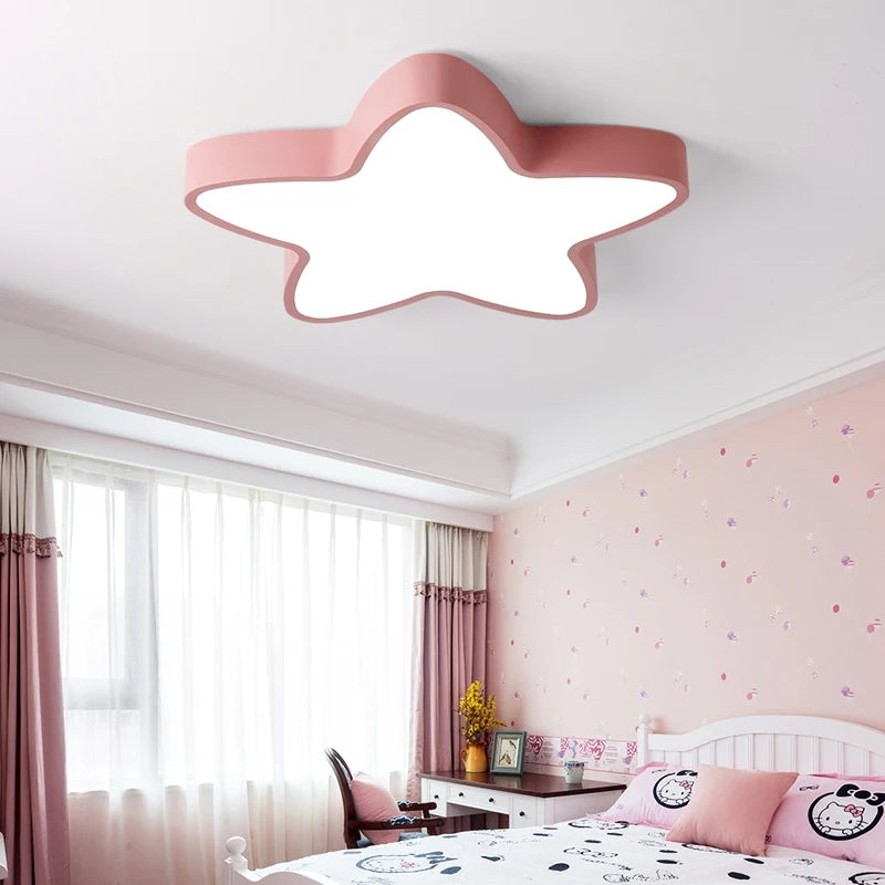 plafonnier led forme étoile moderne décoratif - vue 4 sur 11