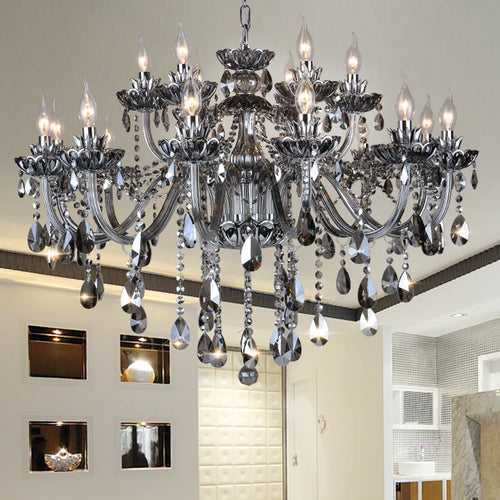 Crystal chandelier for modern and minimalist decor - vue 3 sur 11