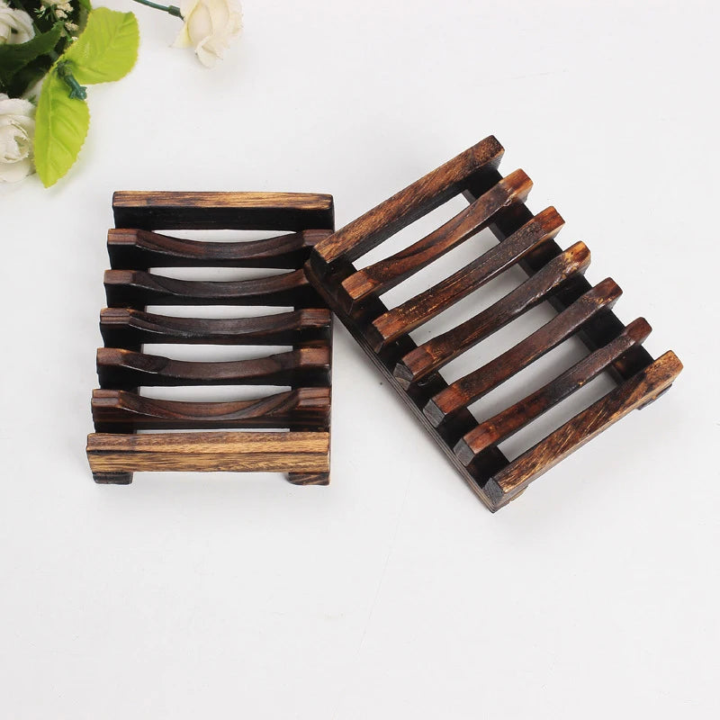 porte-savon en bambou naturel pour salle de bain et douche - vue 5 sur 6