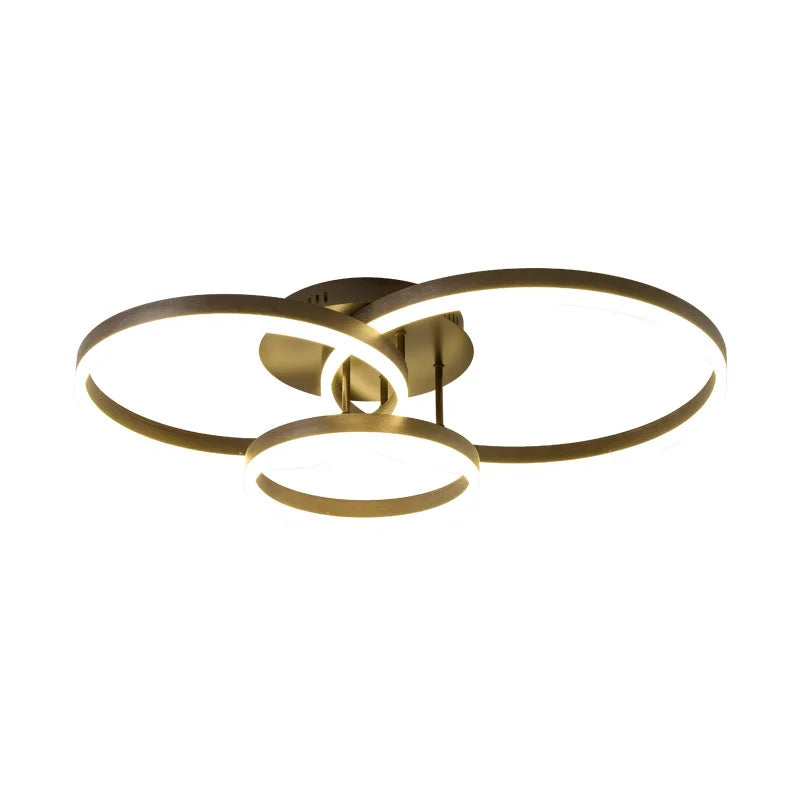 1/2/3 Rings LED Ceiling Lights For Bedroom Dining Room Living Room Kitchen Studyroom Villa Foyer Office Indoor Simple Home Lamps - vue 7 sur 10