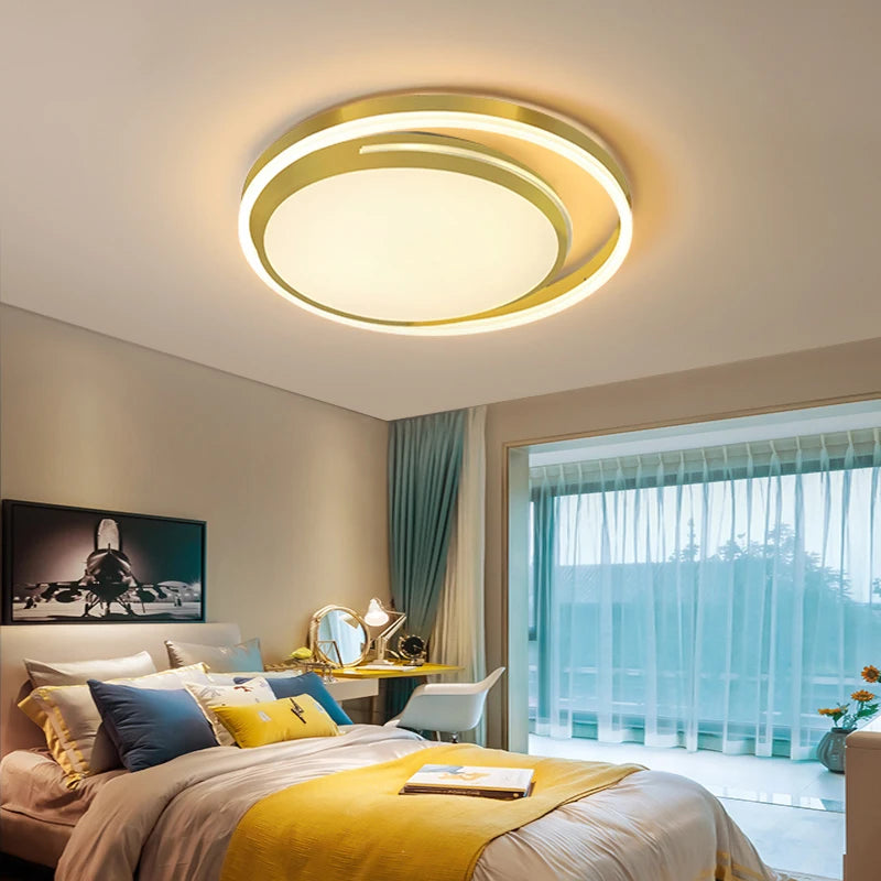 plafonnier led minimaliste en aluminium créatif allée lumières - vue 4 sur 7