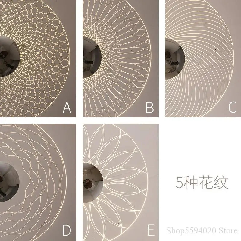 lustre moderne circulaire en acrylique à led décoration intérieure - vue 6 sur 11
