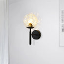 applique murale nordique simple en verre motif d'eau forgé luxueuse