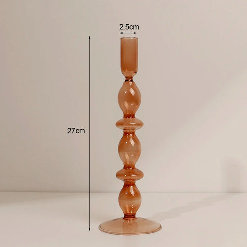bougeoirs en verre pour décoration de table festive - vue 12 sur 11