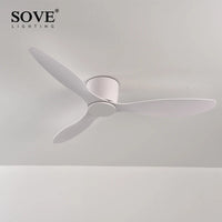 SOVE ventilateurs de plafond modernes à plancher bas sans lumière DC 30W ventilateur de plafond avec télécommande maison ventilateur de plafond Simple pas de lumières 220V