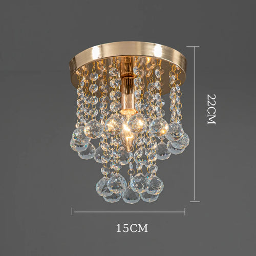 suspension en cristal doré et argenté décoratif