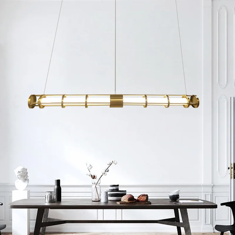 lustre postmoderne en métal créatif design minimaliste américain - vue 5 sur 7