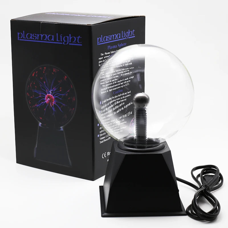 té magique Plasma tactile lumière sensible enfant cadeau de vacances AC 220 V intérieur bureau déco verre boule lampe 	 veilleuses