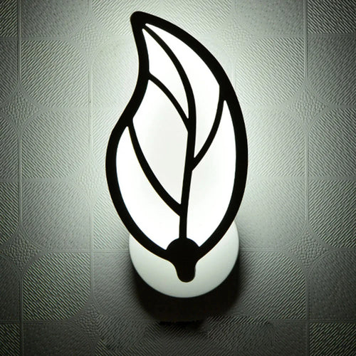 Applique murale LED nordique moderne en forme de feuille - vue 5 sur 8