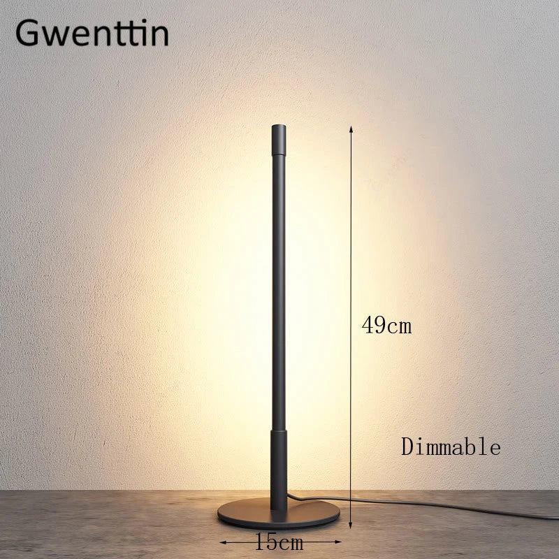 Minimalist nordic style LED floor lamp for elegant interiors - vue 10 sur 10