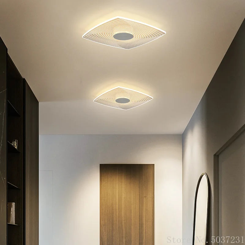 plafonnier led minimaliste en aluminium acrylique de style géométrique - vue 11 sur 11