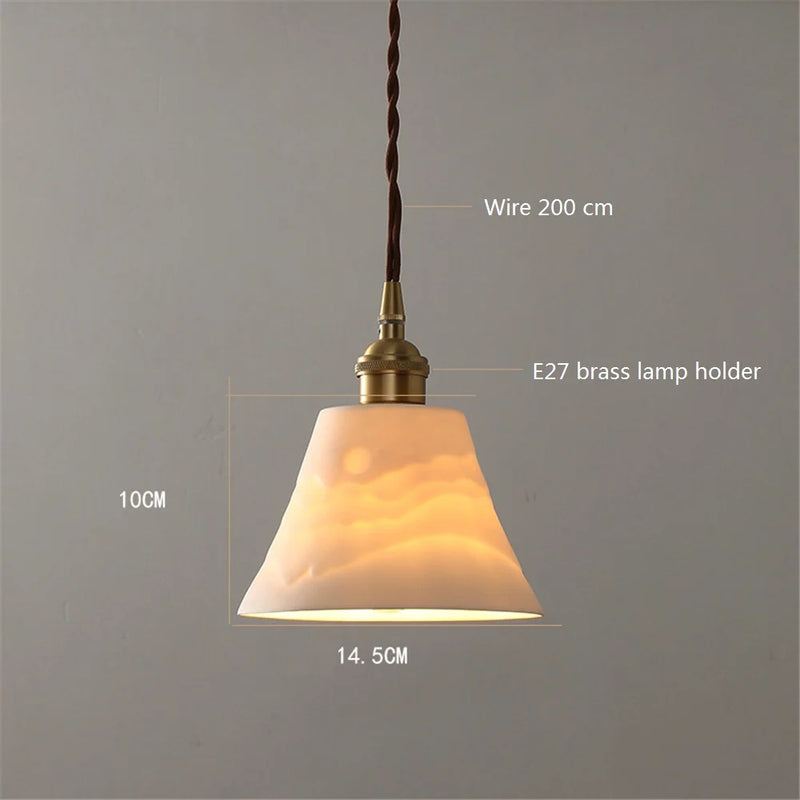 loft style antique led luminaire en laiton céramique rétro