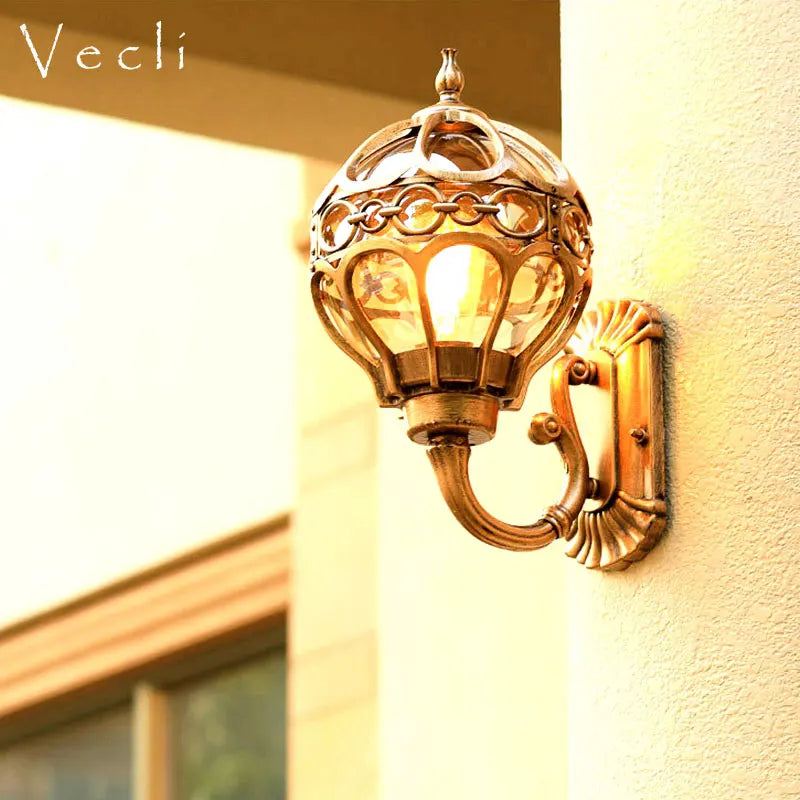 Applique murale étanche extérieure rétro extérieur intérieur Villa jardin lampe de jardin extérieur mur allée couloir balcon décoration - vue 8 sur 8