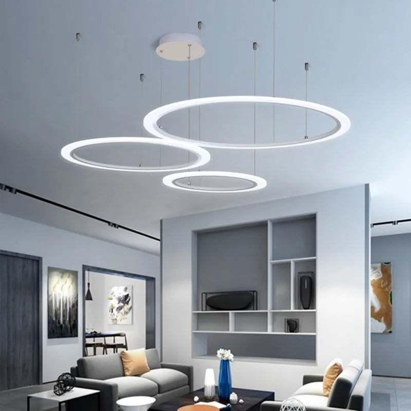 Contemporary minimalist chandelier for modern indoor lighting - vue 4 sur 22