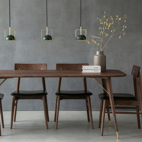 Modern natural stone chandelier for minimalist decor - vue 4 sur 9